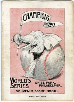 1913 World Series Shibe Park Program
